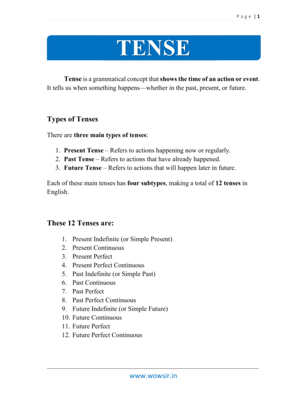 TENSE: TYPES & TRANSLATIONS - Image 2