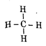 The structural formula of methane is: